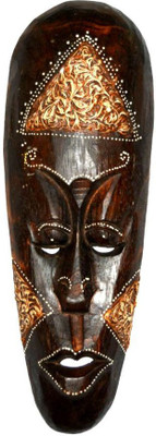 

Art Godaam Mask Decorative Showpiece - 40 cm(Wooden, Multicolor)