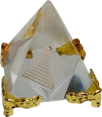 

Starstell Energy Vastu Pyramid For House, Shop And Office Decorative Showpiece - 4 cm(Crystal, White)
