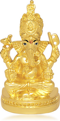 

VK Jewels Lambodar Decorative Showpiece - 9 cm(Gold Plated, Gold)