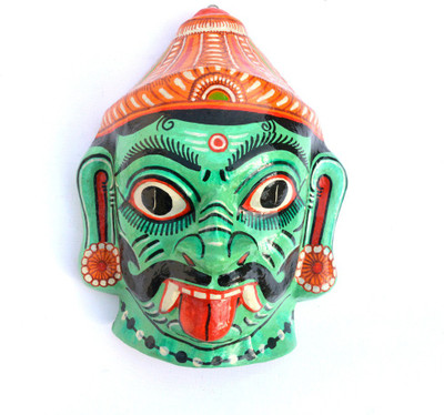 

Art Godaam Decorative Showpiece - 23 cm(Paper Mache, Green)