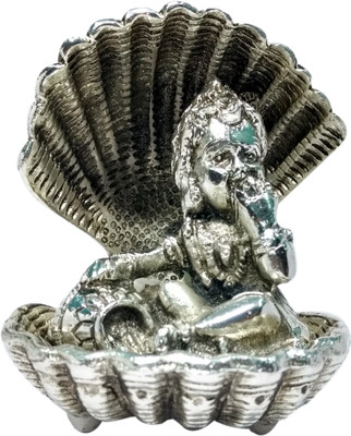 

Pratimah Premium Alluminium Body Seep Ladoo Gopal Makhar Chor Decorative Showpiece - 9 cm(Aluminium, Steel)