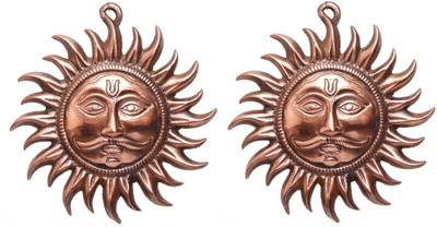 

Craftsells Metal Vastu Sun Mask Wall Hanging Decorative Showpiece - 25 cm(Iron, Copper)