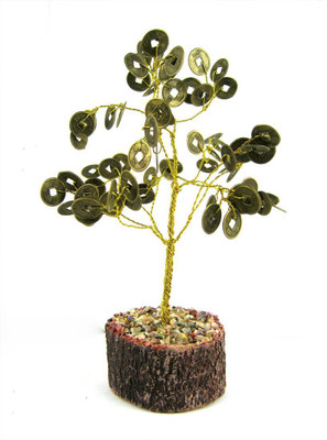 

Kraft Village 100 % Original Coin/Wealth Tree Decorative Showpiece - 17 cm(Alloy, Multicolor)