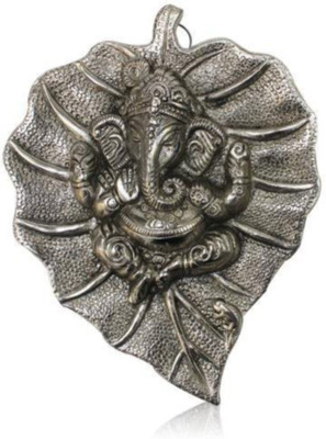 

Shopper Space Traditional Rajasthan Ganesha Wall Hanging Decorative Showpiece - 15 cm(Aluminium, Silver)