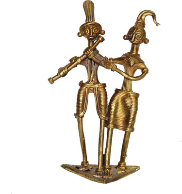 

Dreamss Radha Krishna Decorative Showpiece - 14 cm(Bronze, Gold)