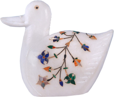 

Avinash Handicrafts White Stone inlaid Duck miniature 4" Decorative Showpiece - 10 cm(Stoneware, White)