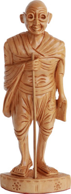 

Craft International Wooden Mahtma Gandhi Statue - 6 Inch Decorative Showpiece - 15.25 cm(Wooden, Brown)