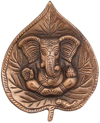 

ByCue Metal Ganesha Decorative Showpiece - 10 cm(Iron, Brown)