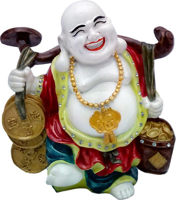 

Art N Hub Laughing Buddha - Handicraft Decor Statue (H-27cm) Decorative Showpiece - 27 cm(Polyresin, Multicolor)