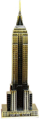 

Gooddeals Antique finish Empire State Building Metal Miniature statue Decorative Showpiece - 22 cm(Bronze, Brown)