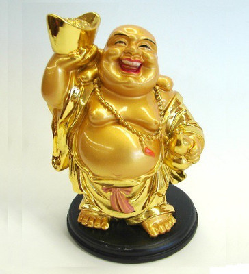 

Mahavir Decorative Showpiece - 9 cm(Polyresin, Gold)