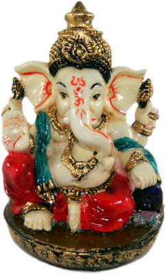 

Morpankh Art Vastu Fengshui Religious Idols of Lord Ganesh Premium Statue Decorative Showpiece - 9 cm(Polyresin, Multicolor)