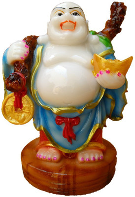 

JaipurCrafts Colorful Laughing Buddha Decorative Showpiece - 13.2 cm(Polyresin, Multicolor)