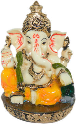 

Morpankh Art Vastu Fengshui Religious Idols of Lord Ganesh Premium Statue Decorative Showpiece - 9 cm(Polyresin, Multicolor)