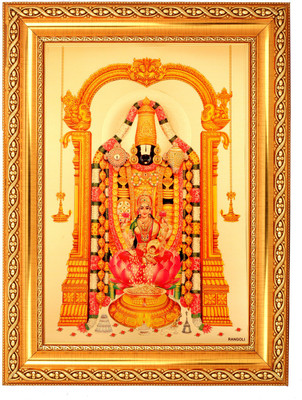 

BM Traders Tirupati Balaji Decorative Showpiece - 40.64 cm(Wooden, Plastic, Gold)