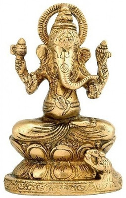 Redbag Lord Ganpati- Statue BS0023 Decorative Showpiece - 10.16 cm(Brass, Gold) Redbag Lord Ganpati- Statue BS0023 Decorative Showpiece - 10.16 cm(Brass, Gold)