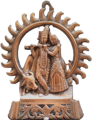 

JaipurCrafts Matel Wall Hanging Of Radha Krishna Decorative Showpiece - 24.13 cm(Aluminium, Brown)