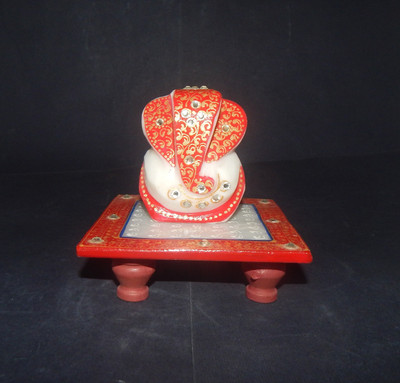 

Mahaveer Creation Decorative Showpiece - 10 cm(Stoneware, White)