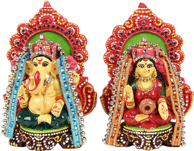 

Namaskaar India Traditional Decorative Showpiece - 7 cm(Terracotta, Yellow, Red)