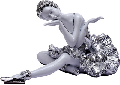 

Saanvi Creations Decorative Showpiece - 30 cm(Polyresin, White, Silver)
