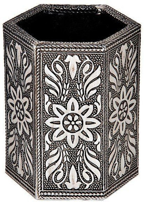 

Sovam International 1 Compartments Marble Pen Stand(Black)