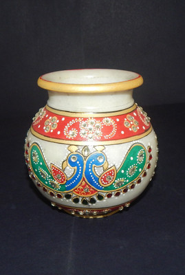 

Mahaveer Creation Decorative Showpiece - 10 cm(Stoneware, Multicolor)