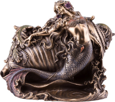 33% OFF on Prachin Mermaid Conch Kc-103 Decorative Showpiece - 14 cm(Polyresin, Multicolor)