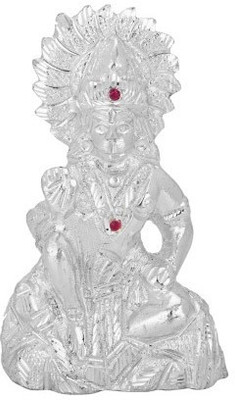 

DivyaMantra Lord Hanuman Idol Decorative Showpiece - 14 cm(Aluminium, White)