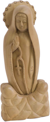 

Craftkriti Carved MotherMary Decorative Showpiece - 21 cm(Wooden, Brown)