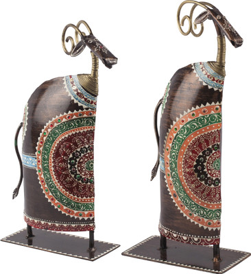

Emboss Culture Decorative Showpiece - 7 cm(Cast Iron, Multicolor)