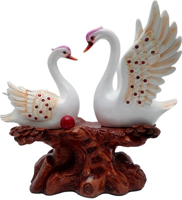 

Art N Hub Feng Shui Romantic Duck Pair Statue ( H-30 C.M.) Decorative Showpiece - 30 cm(Polyresin, Multicolor)