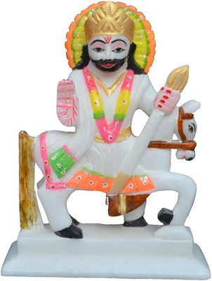 

Laxta White Marble God Ramdev Statue With Multicolor Printed for Home Decorative Showpiece - 16 cm(Stoneware, Multicolor)