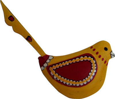 

Lal Haveli Decorative Bird Sparrow Table Top Decorative Showpiece - 8 cm(Iron, Yellow)