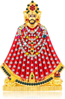 

Kulin Khatu Shyam | Khatushyam Idol For Car Dashboard | Home Decor | Gifting Decorative Showpiece - 7 cm(Gold Plated, Red)