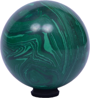 

Excel Green Malachite Natural Stone Carving Sphere Decorative Showpiece - 7 cm(Stoneware, Green)
