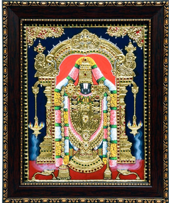 

Raga Arts Balaji Decorative Showpiece - 45 cm(Gold Plated, Multicolor)