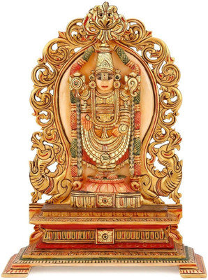 

Collectible India Tirupati Balaji Idol Statue Marble Dust Sculpture Hindu Religious Figurine Decorative Showpiece - 20 cm(Stoneware, Multicolor)