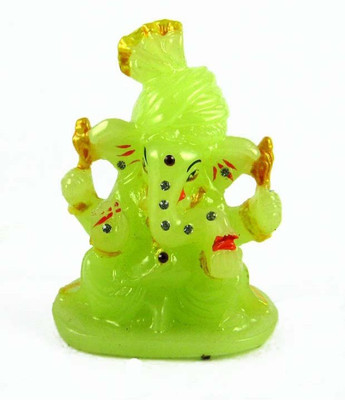 

Alexus Radium Lord Ganesha2 Decorative Showpiece - 5 cm(Polyresin, Green)