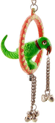 

Halowishes Rajasthani Handmade Parrot Door n Car Hanging Decorative Showpiece - 21 cm(Iron, Brown)