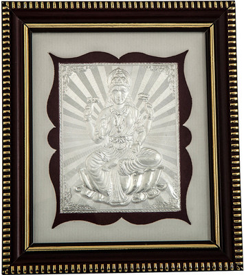 41% OFF on Siri Creations 999 Pure Silver Photo Size 2 God Lakshmi Frame Showpiece  -  13.5 cm(Silver, Silver)