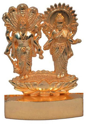 

JRG Murthy Lakshmi Narayan Gold Finish Decorative Showpiece - 7 cm(Alloy, Gold)
