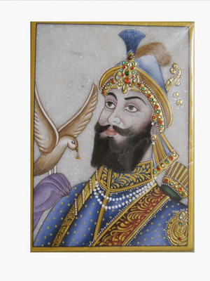 

JaipurCrafts Guru GovindSingh Ji Marble Painting Decorative Showpiece - 17.78 cm(Stoneware, Multicolor)