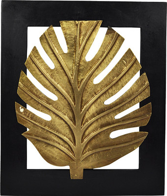 

Lal Haveli Decorative Golden Leaf Wooden Frame Wall Mount Decorative Showpiece - 33 cm(Wooden, Black)