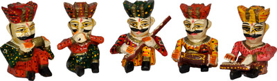 

Aradhya Rajasthani Traditional Musical Bawla Decorative Showpiece - 10 cm(Wooden, Multicolor)