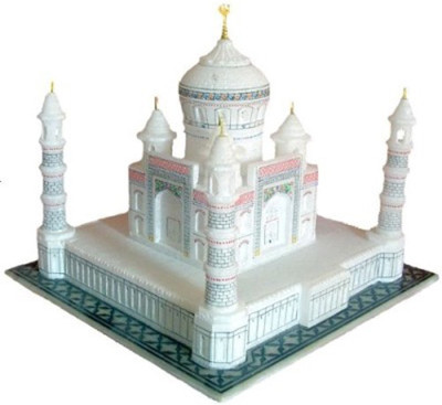 

Pooja Creation White Marble Tajmahal In Orignal Quality Decorative Showpiece - 32 cm(Stoneware, White)