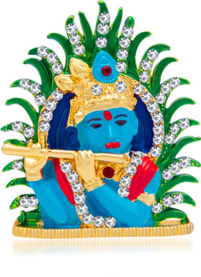

Kulin Lord Krishna Idol | Murti For Car Dashboard | Home Decor | Gifting Decorative Showpiece - 4 cm(Gold Plated, Multicolor)