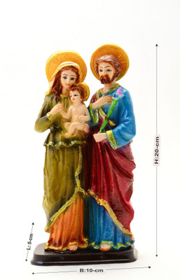 

K&P Jesus Family Big Decorative Showpiece - 20 cm(Polyresin, Multicolor)