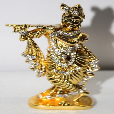 

Aastha Decorative Showpiece - 8.5 cm(Gold Plated, Gold)