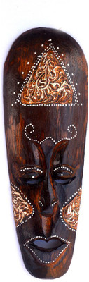 

Art Godaam Coloured figure mask Decorative Showpiece - 30 cm(Wooden, Multicolor)