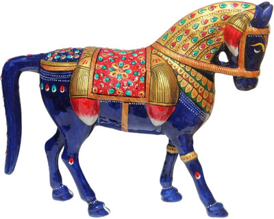 30% OFF on Handicrafts Paradise Horse Decorative Showpiece - 20 cm(Aluminium, Multicolor)